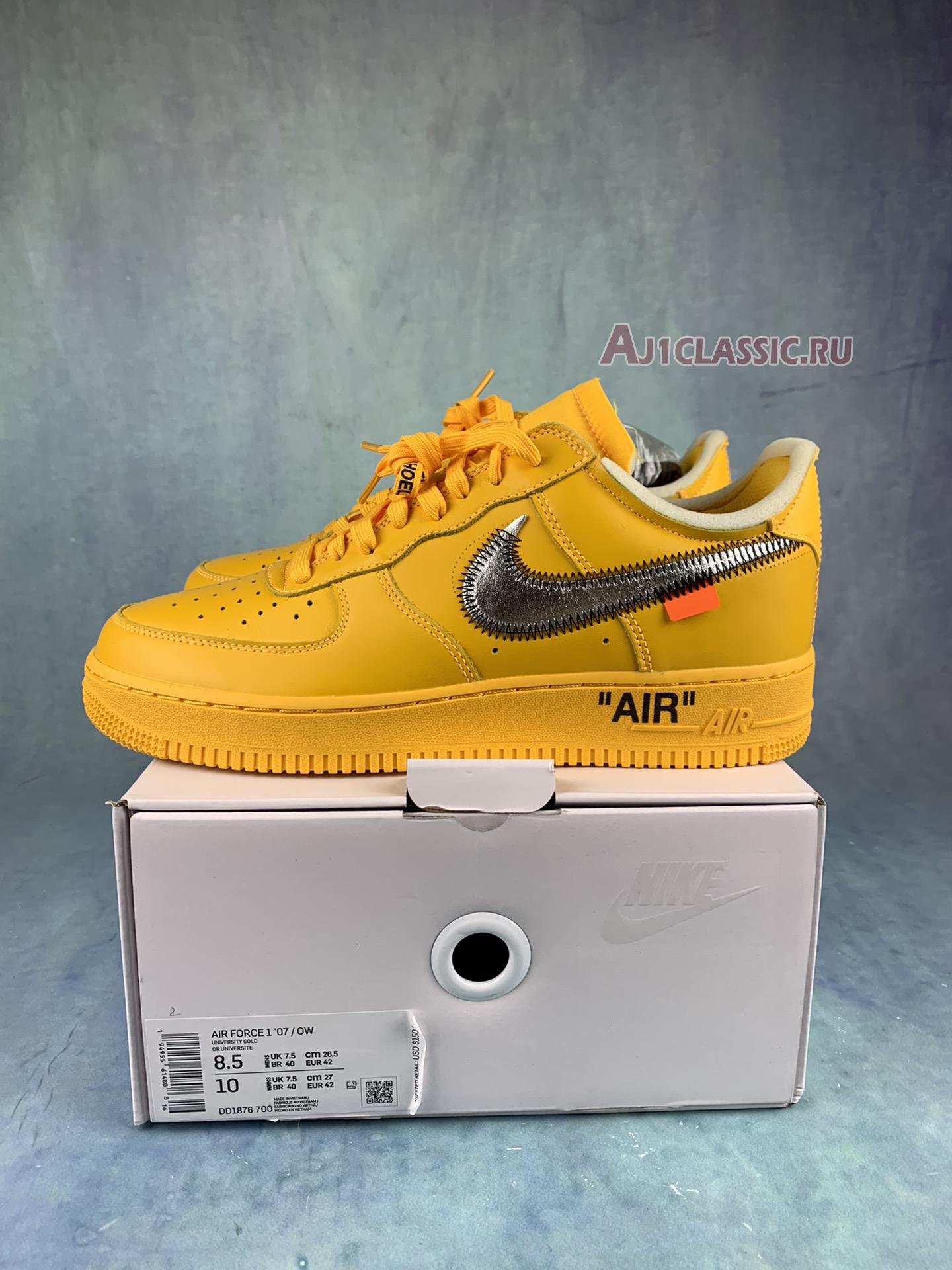 New Off-White x Nike Air Force 1 Low "Lemonade" DD1876-700-2 Shoes