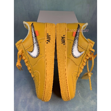 Off-White x Nike Air Force 1 Low Lemonade DD1876-700-2 University Gold/Black/Metallic Silver Mens Womens Shoes