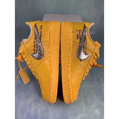 Off-White x Nike Air Force 1 Low Lemonade DD1876-700-2 University Gold/Black/Metallic Silver Mens Womens Shoes