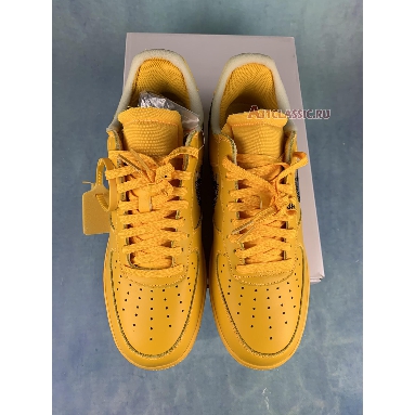 Off-White x Nike Air Force 1 Low Lemonade DD1876-700-2 University Gold/Black/Metallic Silver Mens Womens Shoes