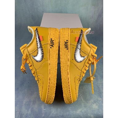 Off-White x Nike Air Force 1 Low Lemonade DD1876-700-2 University Gold/Black/Metallic Silver Mens Womens Shoes