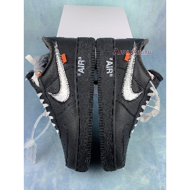 Off-White x Nike Air Force 1 Low 07 MoMA AV5210-001-2 Black/Metallic Silver-Black Mens Womens Shoes