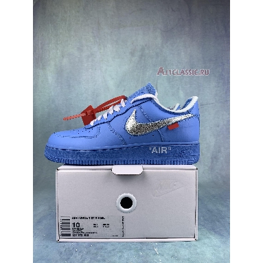 Off-White x Air Force 1 Low 07 MCA CI1173-400-2 University Blue/White-University Red-Metallic Silver Mens Womens Shoes