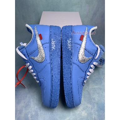 Off-White x Air Force 1 Low 07 MCA CI1173-400-2 University Blue/White-University Red-Metallic Silver Mens Womens Shoes