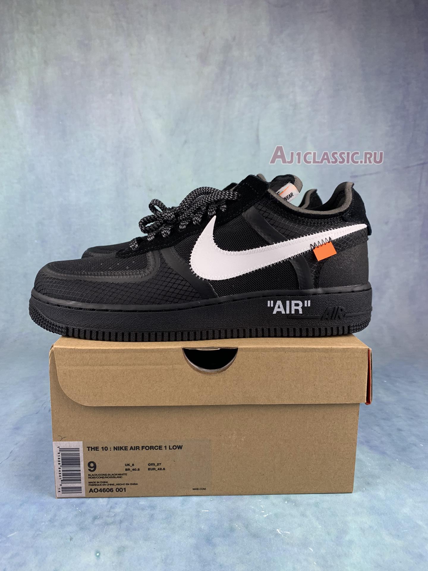 New Off-White x Nike Air Force 1 Low "Black" AO4606-001-2 Shoes