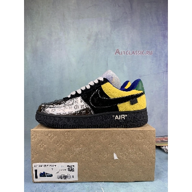 Louis Vuitton x Nike Air Force 1 Low By Virgil Abloh Black Metallic Silver 1A9VCE Black/Metallic Silver/Yellow/Royal Sneakers