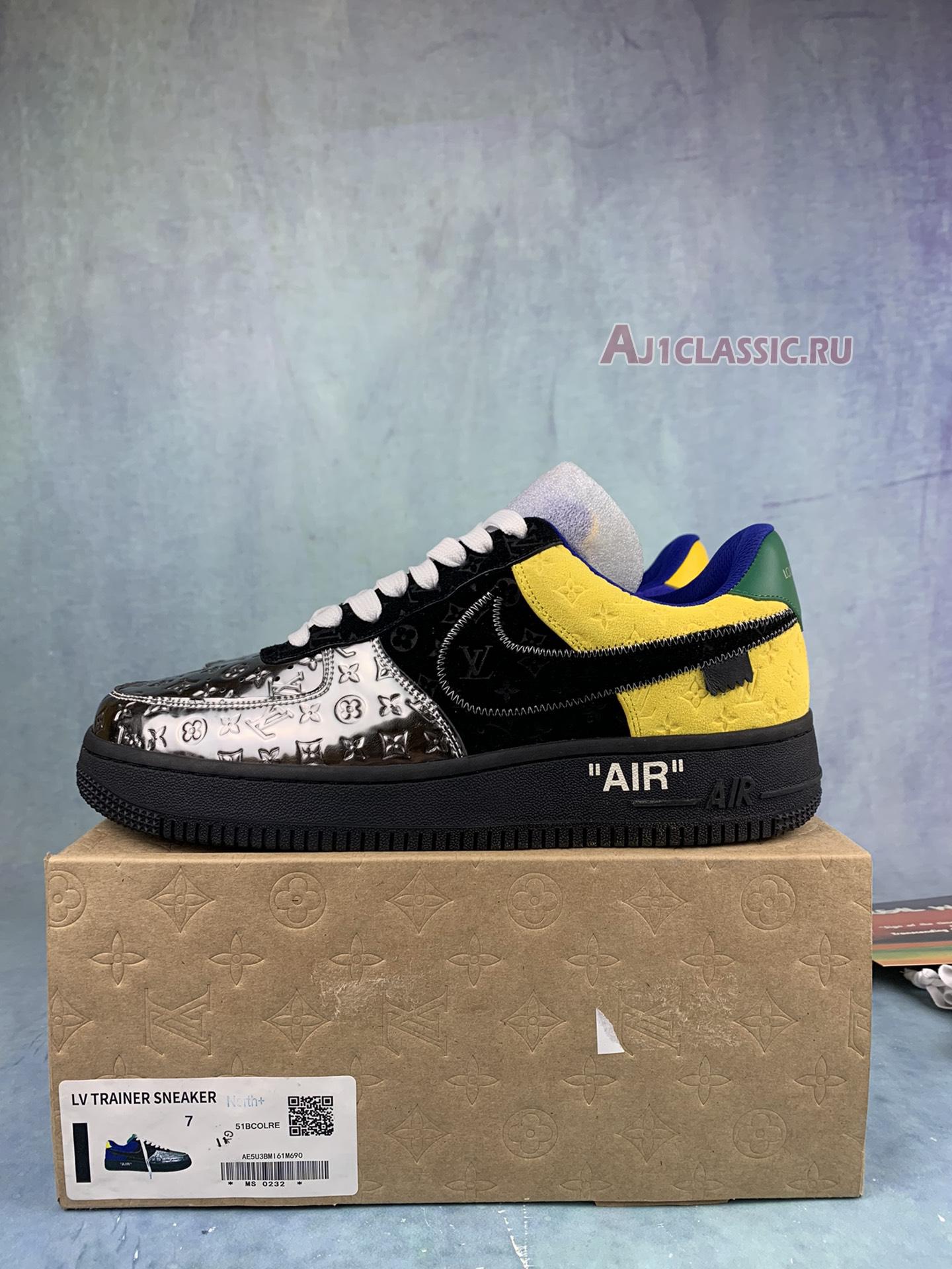 Louis Vuitton x Nike Air Force 1 Low "By Virgil Abloh Black Metallic Silver" 1A9VCE