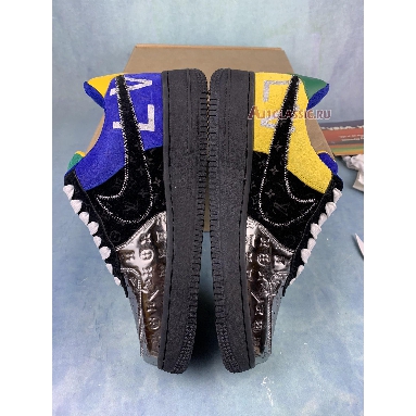 Louis Vuitton x Nike Air Force 1 Low By Virgil Abloh Black Metallic Silver 1A9VCE Black/Metallic Silver/Yellow/Royal Sneakers