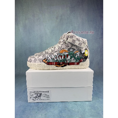 Louis Vuitton x Air Force 1 Mid Graffiti 1A9V-GRAFFITI-MID White/Damier Print Sneakers