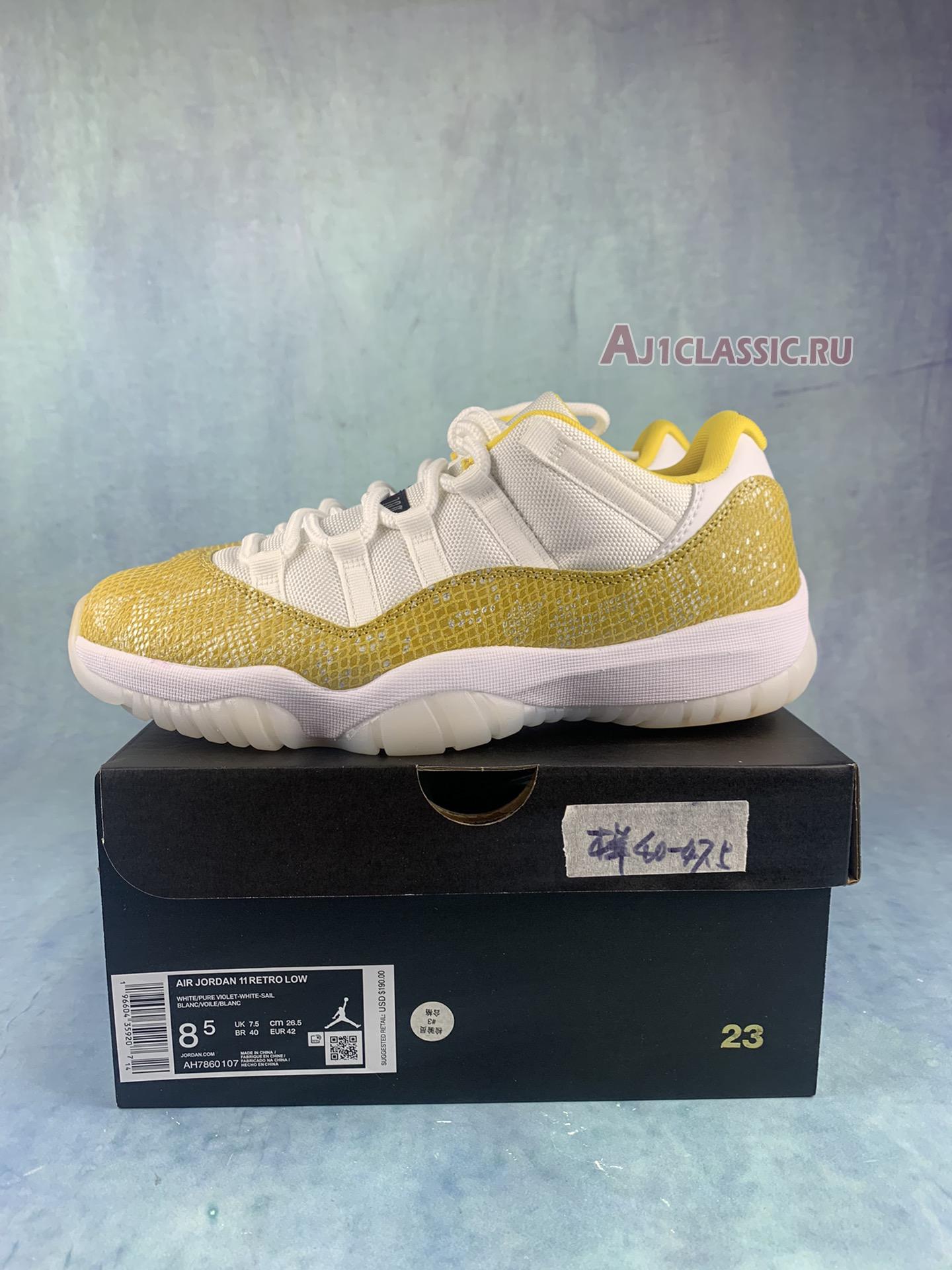 New Air Jordan 11 Low "Yellow Snakeskin" AH7860-107 Shoes