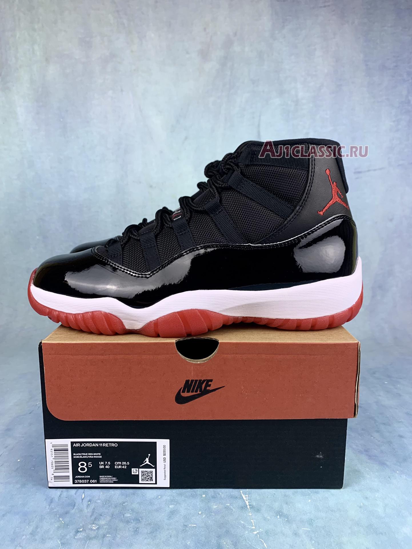 New Air Jordan 11 Retro "Bred" 378037-061-2 Shoes