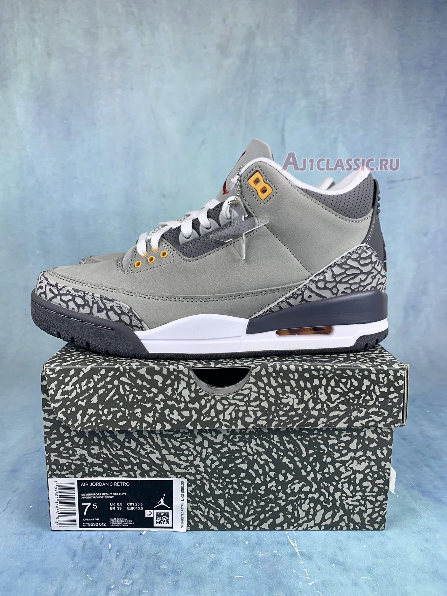 New Air Jordan 3 Retro "Cool Grey" CT8532-012-2 Shoes