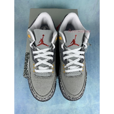 Air Jordan 3 Retro Cool Grey CT8532-012-2 Silver/Light Graphite-Orange Peel-Sport Red Sneakers