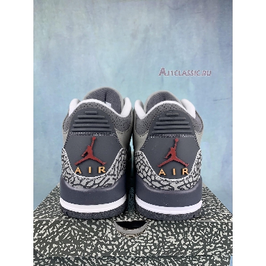 Air Jordan 3 Retro Cool Grey CT8532-012-2 Silver/Light Graphite-Orange Peel-Sport Red Sneakers