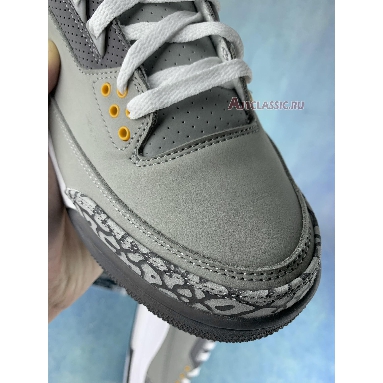 Air Jordan 3 Retro Cool Grey CT8532-012-2 Silver/Light Graphite-Orange Peel-Sport Red Sneakers