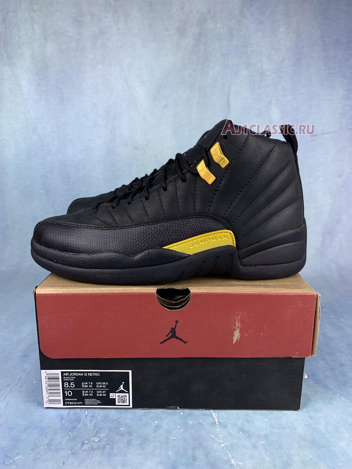 New Air Jordan 12 Retro "Black Taxi" CT8013-071-2 Shoes