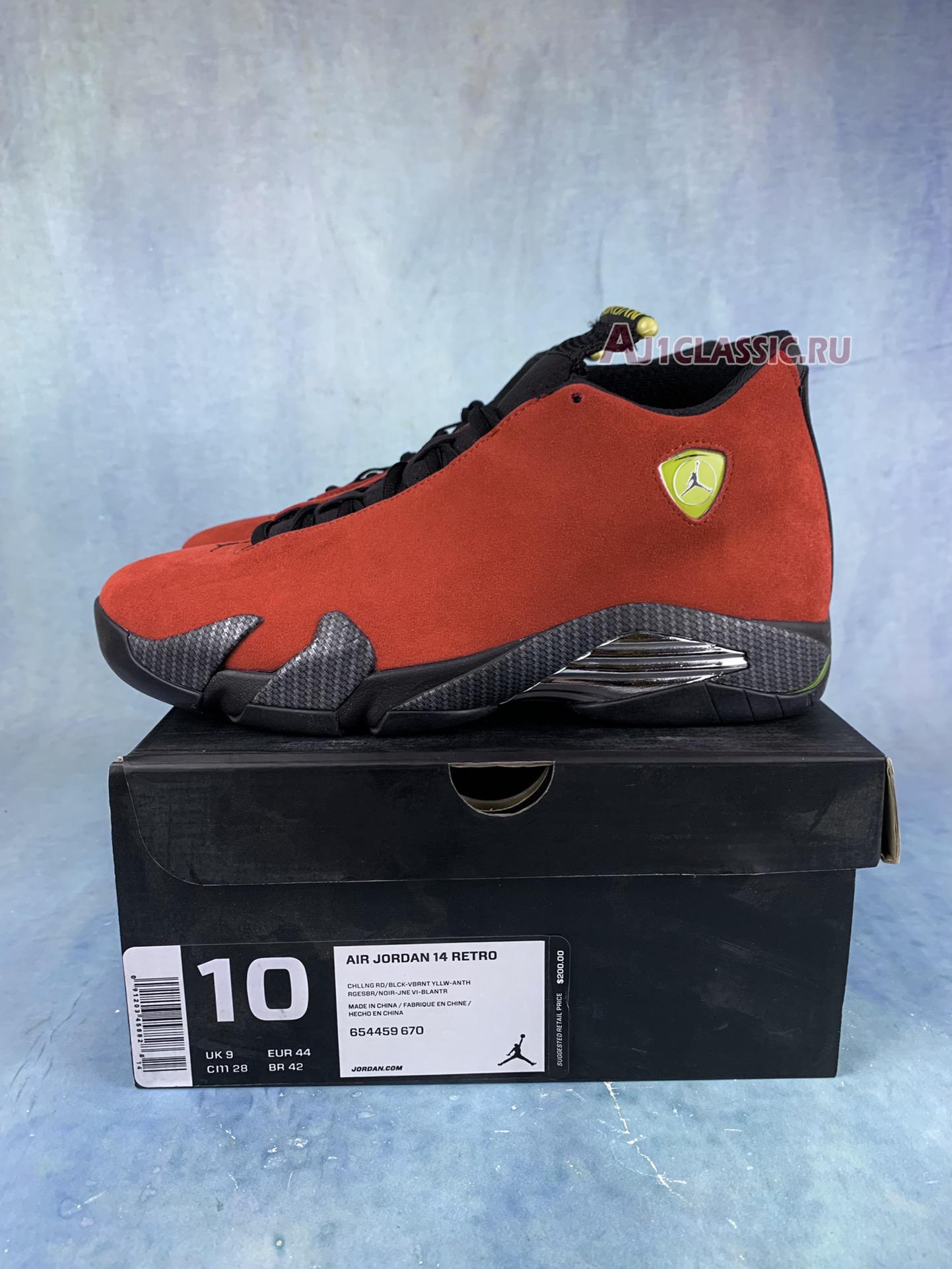 New Air Jordan 14 Retro "Ferrari" 654459-670-2 Shoes