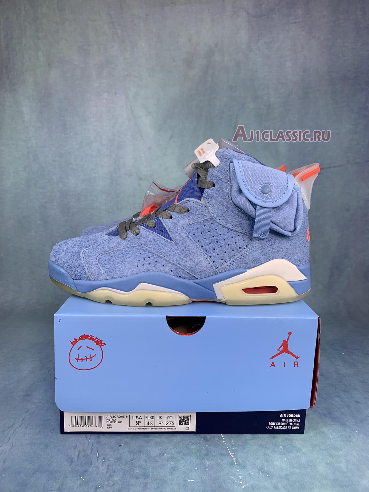 New Travis Scott x Air Jordan 6 "Houston Oilers" DH0690-400-2 Shoes