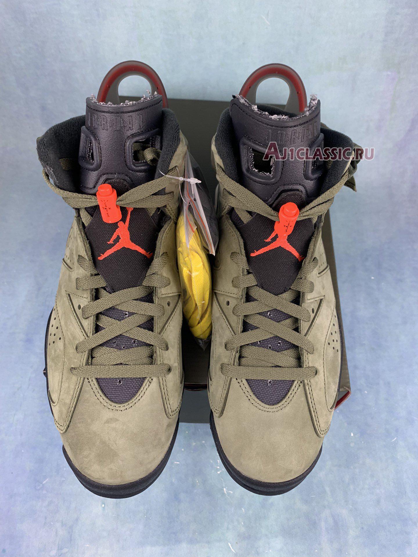 New Travis Scott x Air Jordan 6 Retro "Olive" CN1084-200-2 Shoes