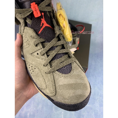 Travis Scott x Air Jordan 6 Retro Olive CN1084-200-2 Medium Olive/Black-Sail-University Red Mens Womens Shoes