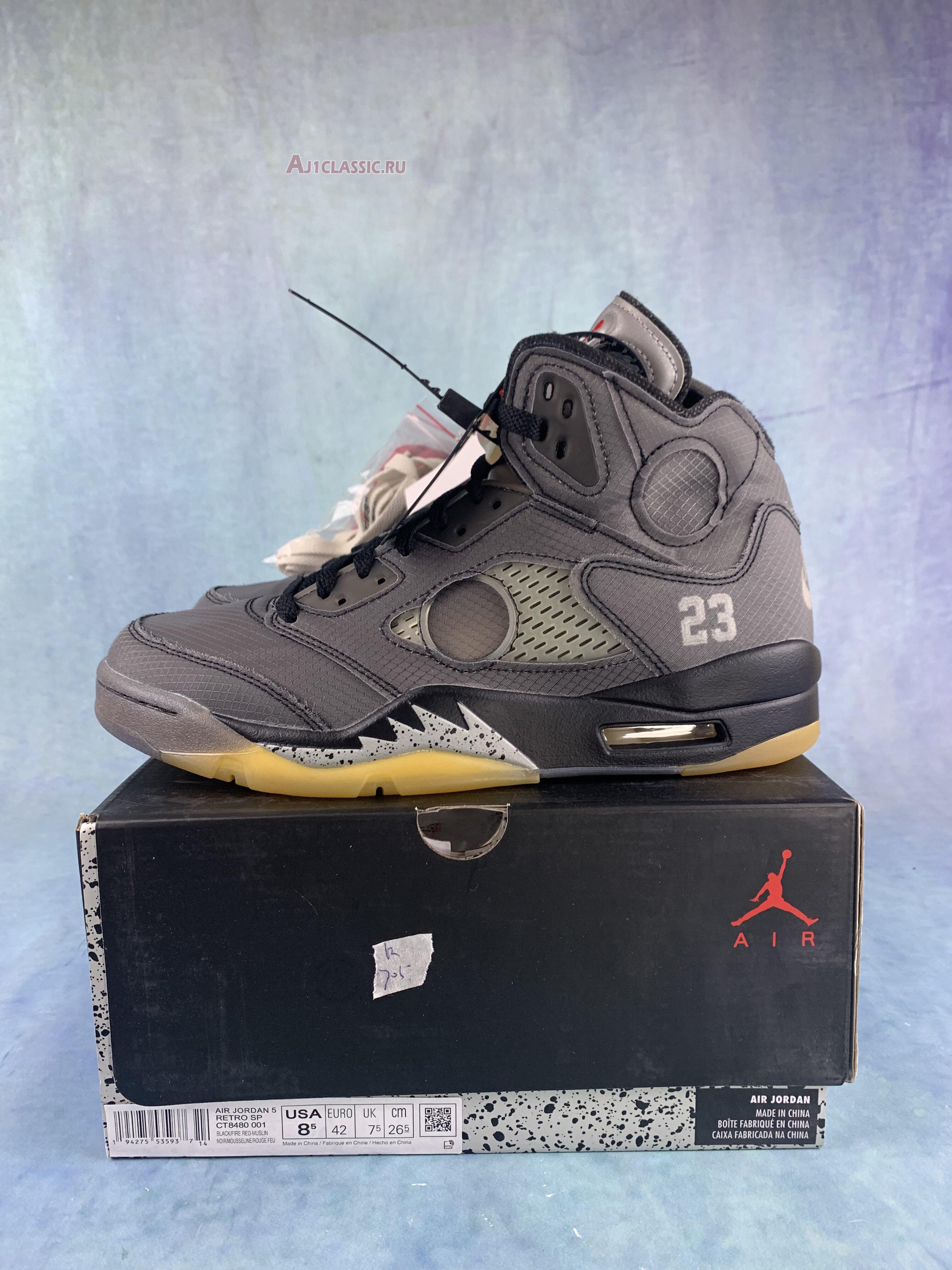 New Off-White x Air Jordan 5 Retro SP "Muslin" CT8480-001-2 Shoes