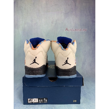 Air Jordan 5 Retro International Flight 136027-148-2 Sail/Orange Peel-Black-Hyper Royal Sneakers