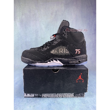 Paris Saint-Germain x Air Jordan 5 Retro PSG AV9175-001-2 Black/White-Challenge Red Mens Womens Shoes