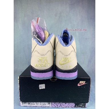 DJ Khaled x Air Jordan 5 Sail DV4982-175-2 Sail/Washed Yellow-Violet Star Mens Womens Shoes