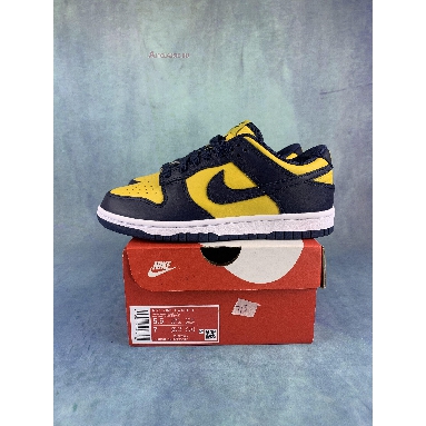 Nike Dunk Low Michigan DD1391-700-2 Varsity Maize/Midnight Navy/White Mens Womens Shoes