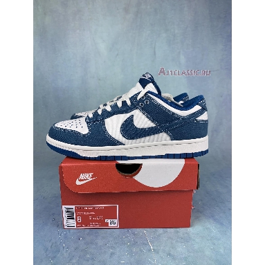 Nike Dunk Low SE Sashiko - Industrial Blue DV0834-101 Summit White/Summit White/Industrial Blue/Industrial Blue Mens Womens Shoes