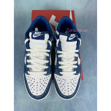 Nike Dunk Low SE Sashiko - Industrial Blue DV0834-101 Summit White/Summit White/Industrial Blue/Industrial Blue Mens Womens Shoes