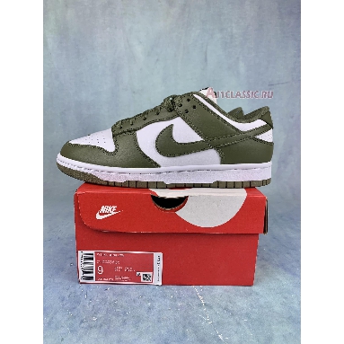 Nike Dunk Low Medium Olive DD1503-120-2 White/Medium Olive-White Mens Womens Shoes