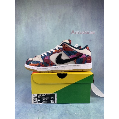 Parra x Nike Dunk Low Pro SB Abstract Art DH7695-600 Fire Pink/Gym Red/Mocha/White/Royal Blue/Black Mens Womens Shoes