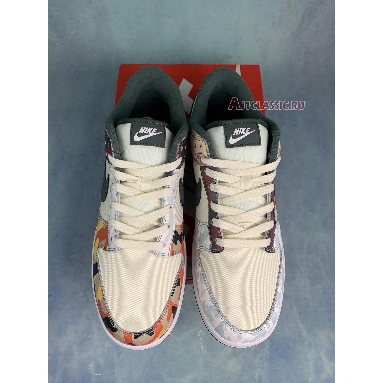 Nike Dunk Low SE Sail Multi-Camo DH0957-100-2 Sail/Vintage Green/Total Orange/White Sneakers