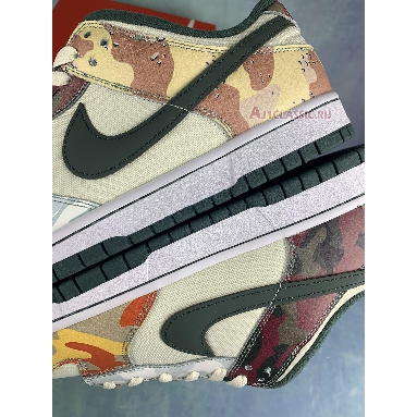 Nike Dunk Low SE Sail Multi-Camo DH0957-100-2 Sail/Vintage Green/Total Orange/White Mens Womens Shoes