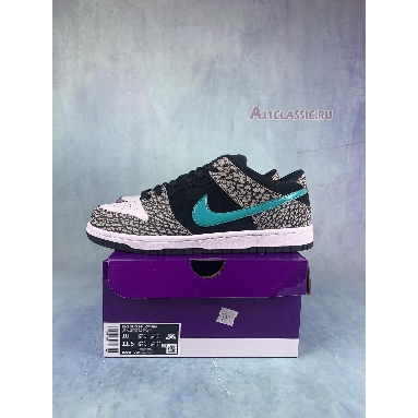 Nike Dunk Low Pro SB Atmos Elephant BQ6817-009-2 Medium Grey/Black/White/Clear Jade Mens Womens Shoes