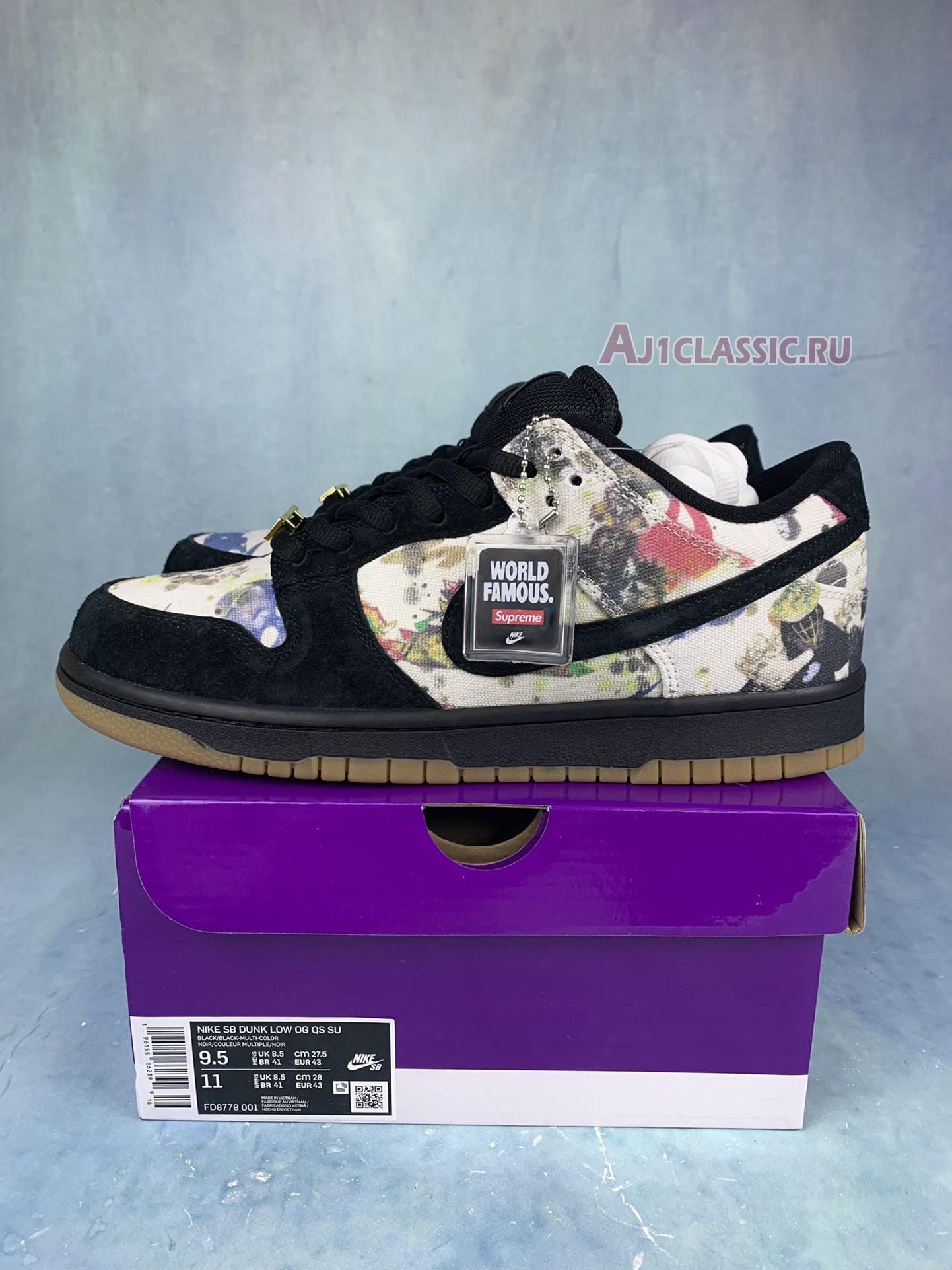 New Supreme x Nike SB Dunk Low "Rammellzee" FD8778-001 Shoes