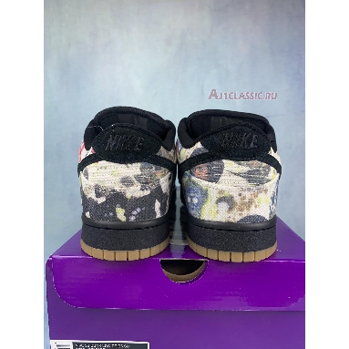 Supreme x Nike SB Dunk Low Rammellzee FD8778-001 Black/Black/Multi-Color Mens Womens Shoes