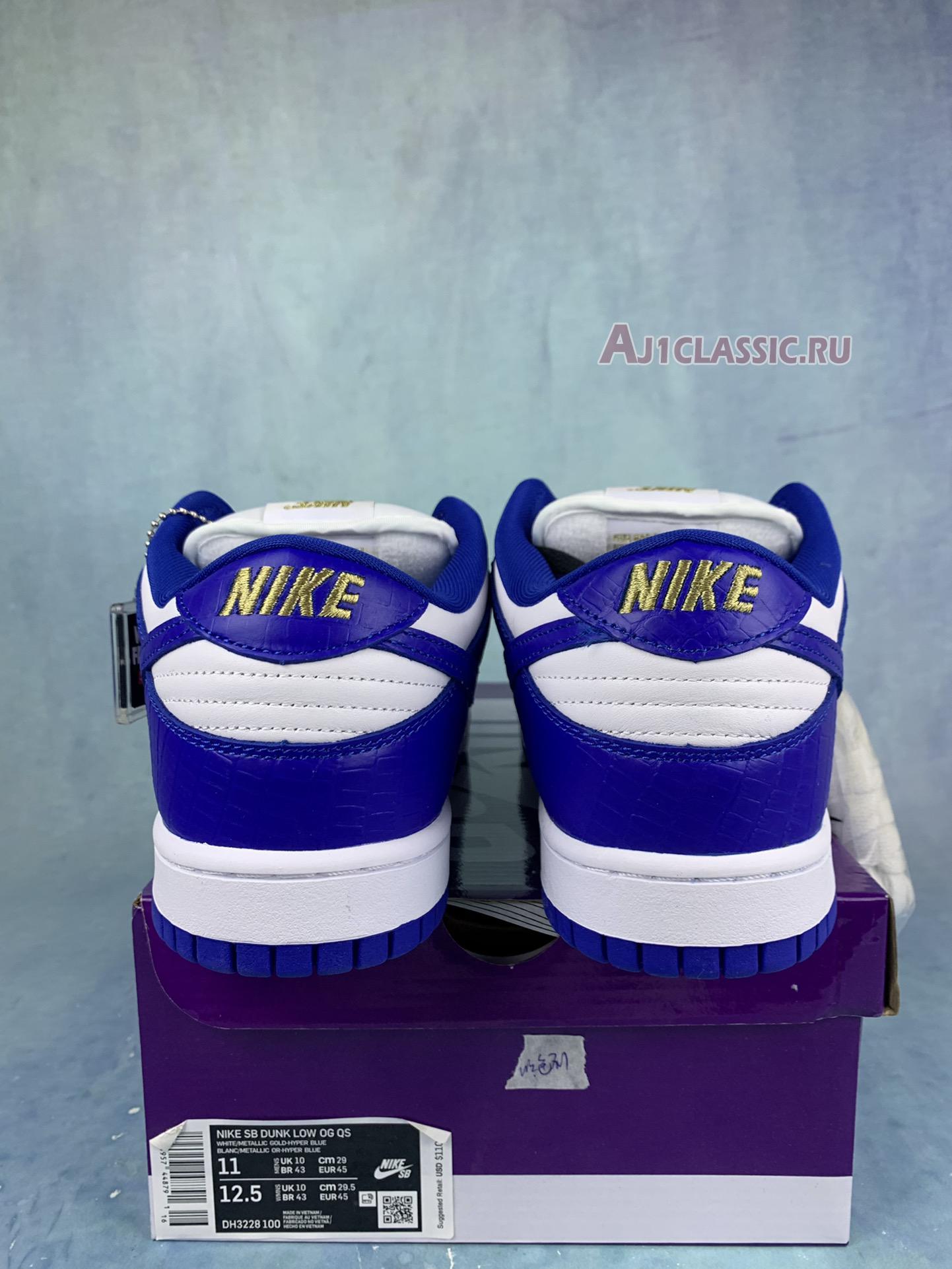 New Supreme x Nike Dunk Low OG SB QS "Hyper Royal" DH3228-100-2 Shoes