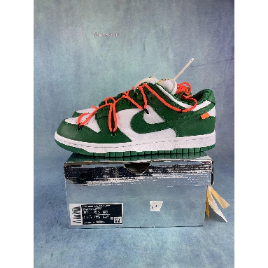 Off-White x Nike Dunk Low Pine Green CT0856-100-2 White/Pine Green/Pine Green Mens Womens Shoes