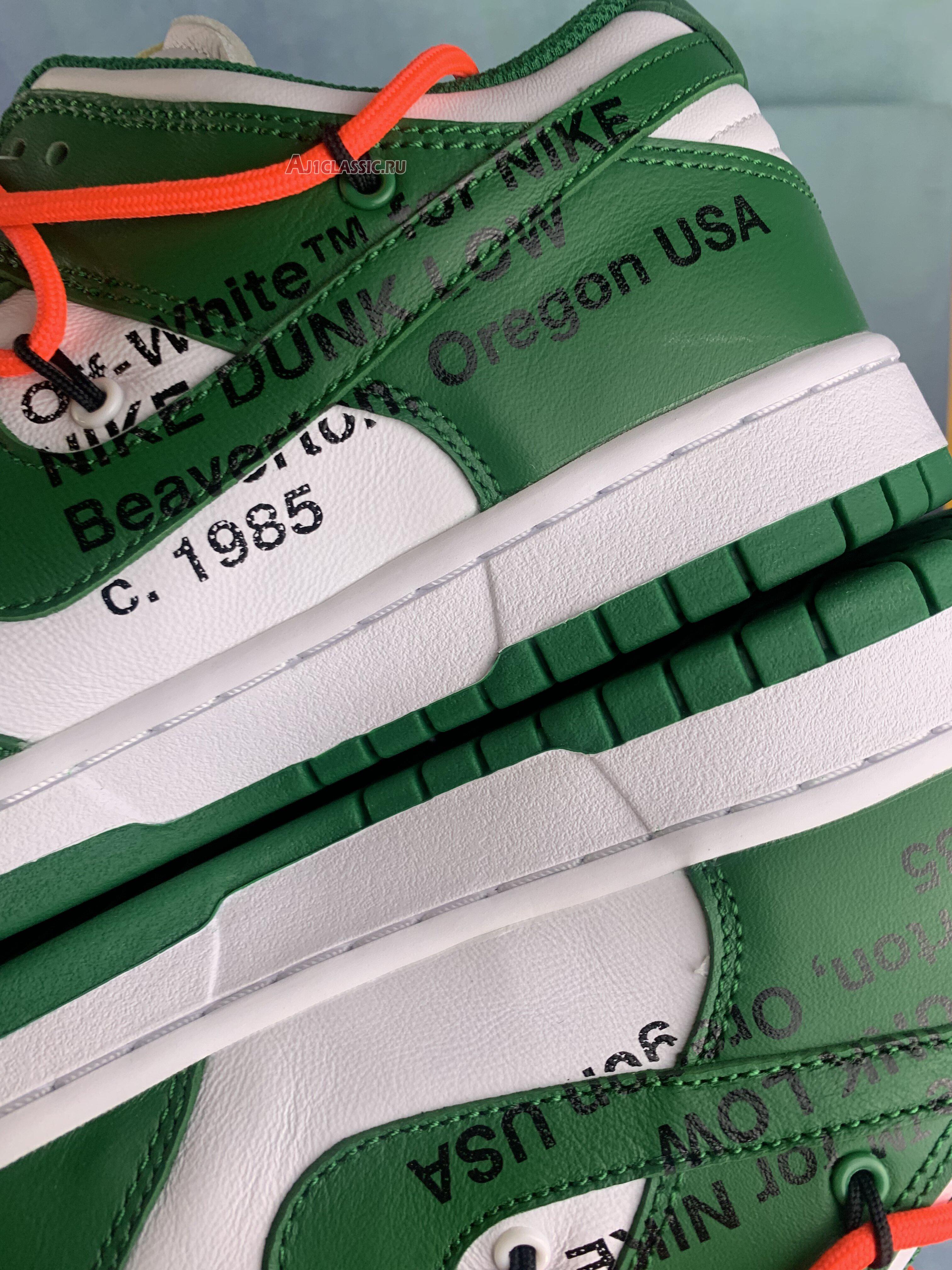 New Off-White x Nike Dunk Low "Pine Green" CT0856-100-2 Shoes