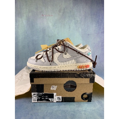 Off-White x Nike Dunk Low Lot 46 of 50 DM1602-102 Sail/Neutral Grey Mens Womens Shoes