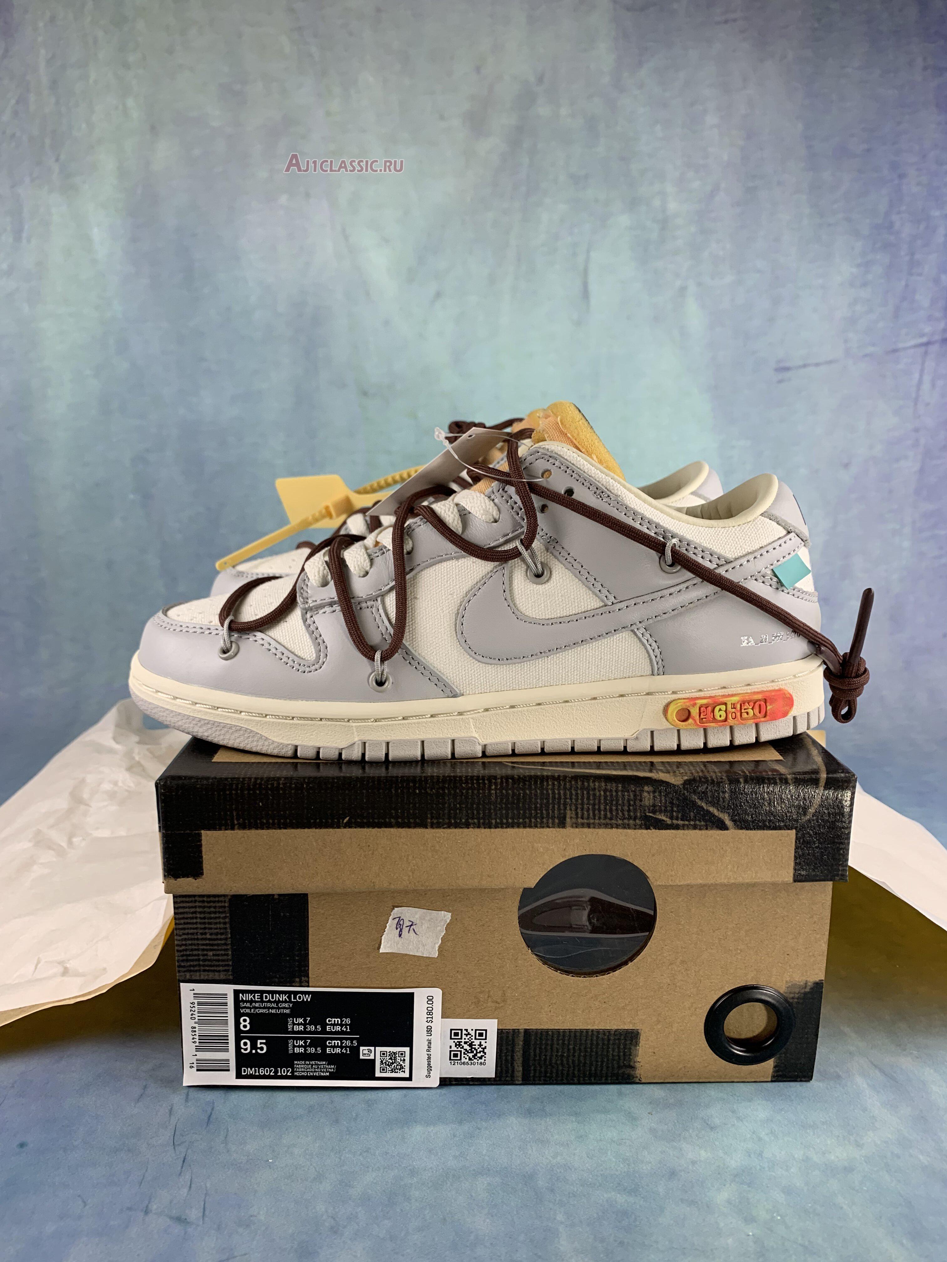 New Off-White x Nike Dunk Low "Lot 46 of 50" DM1602-102 Shoes