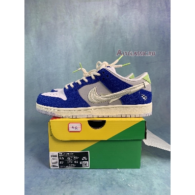 Fly Streetwear x Nike Dunk Low Pro SB Gardenia DQ5130-400 Game Royal/Sail/Grey Fog Sneakers