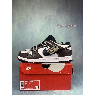 Off-White x Nike Dunk Low Brown DJ6188-002-2 Brown/White-Black Mens Womens Shoes