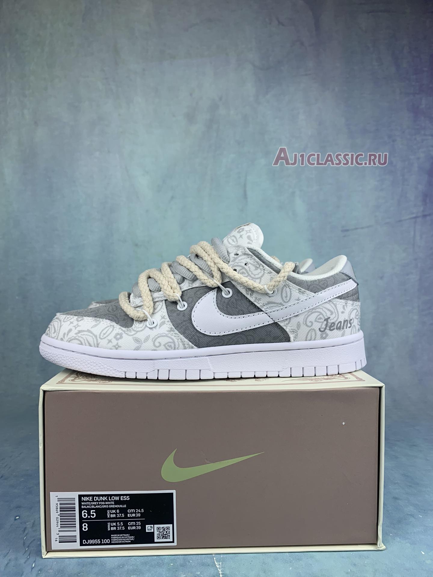 New Off-White x Nike Dunk Low ESS "White Paisley" DJ9955-100-2 Shoes