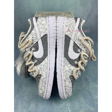 Off-White x Nike Dunk Low ESS White Paisley DJ9955-100-2 White/Grey Mens Womens Shoes