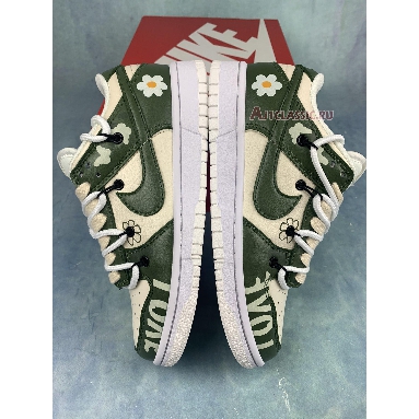 Off-White x Nike Dunk Low Green Bloom DH9765-100-2 Green/Cream Mens Womens Shoes