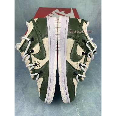 Off-White x Nike Dunk Low Green Bloom DH9765-100-2 Green/Cream Mens Womens Shoes