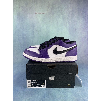 Air Jordan 1 Low Court Purple 553558-500-2 White/Court Purple/Black Sneakers